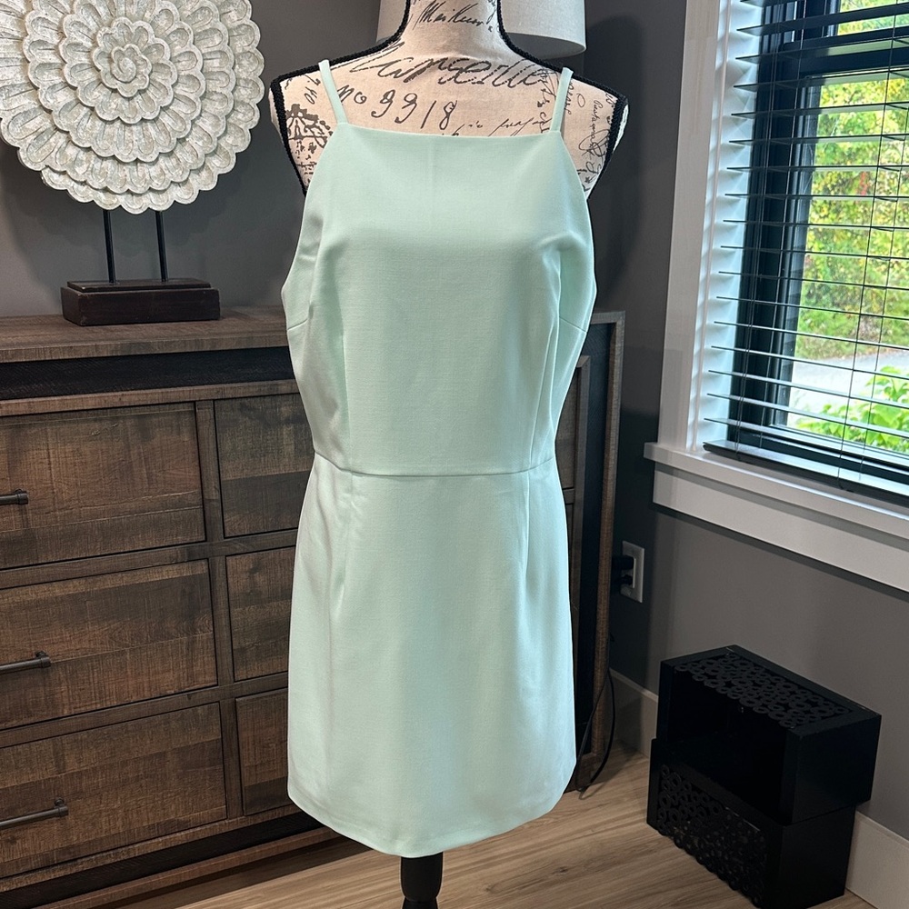 French Connection Light Green Sleeveless Mini Dress